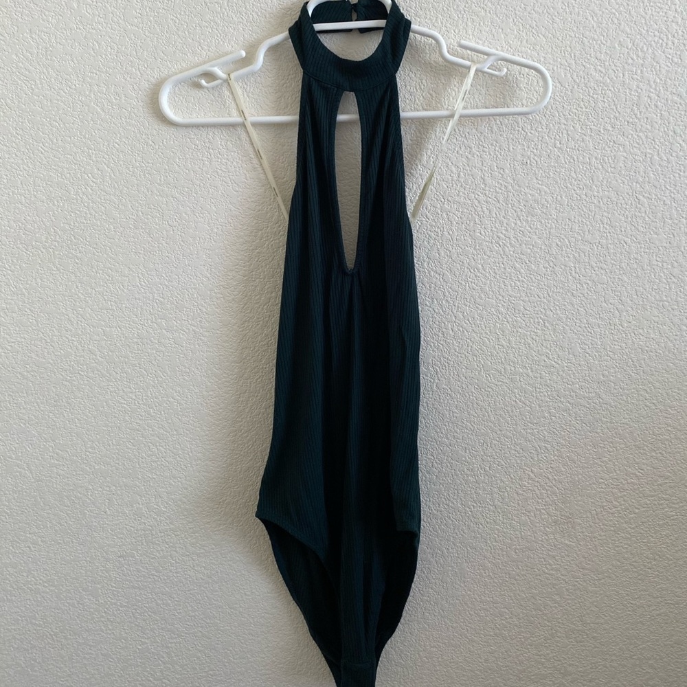 Dark green body suit